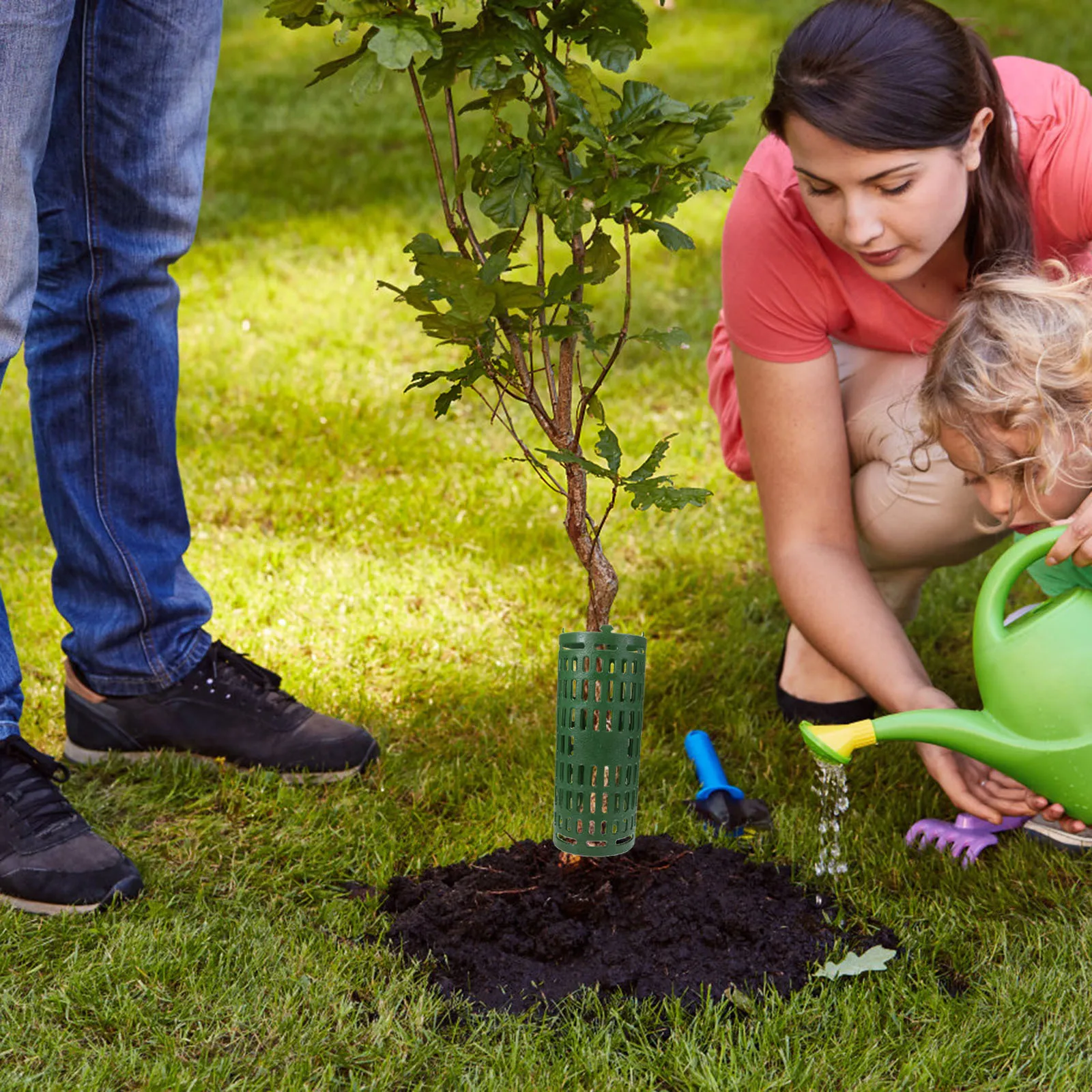 

5pcs Tree Trunk Protectors Plastic Protective Cover For Garden Plant Growth Guard Fence Outdoor Indoor Use Trunk Protector