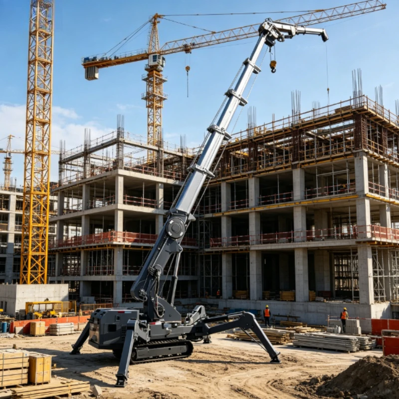 Customized Wireless Remote Control 1.5 Ton Power Mini Spider Crane for Installation Work Made in China