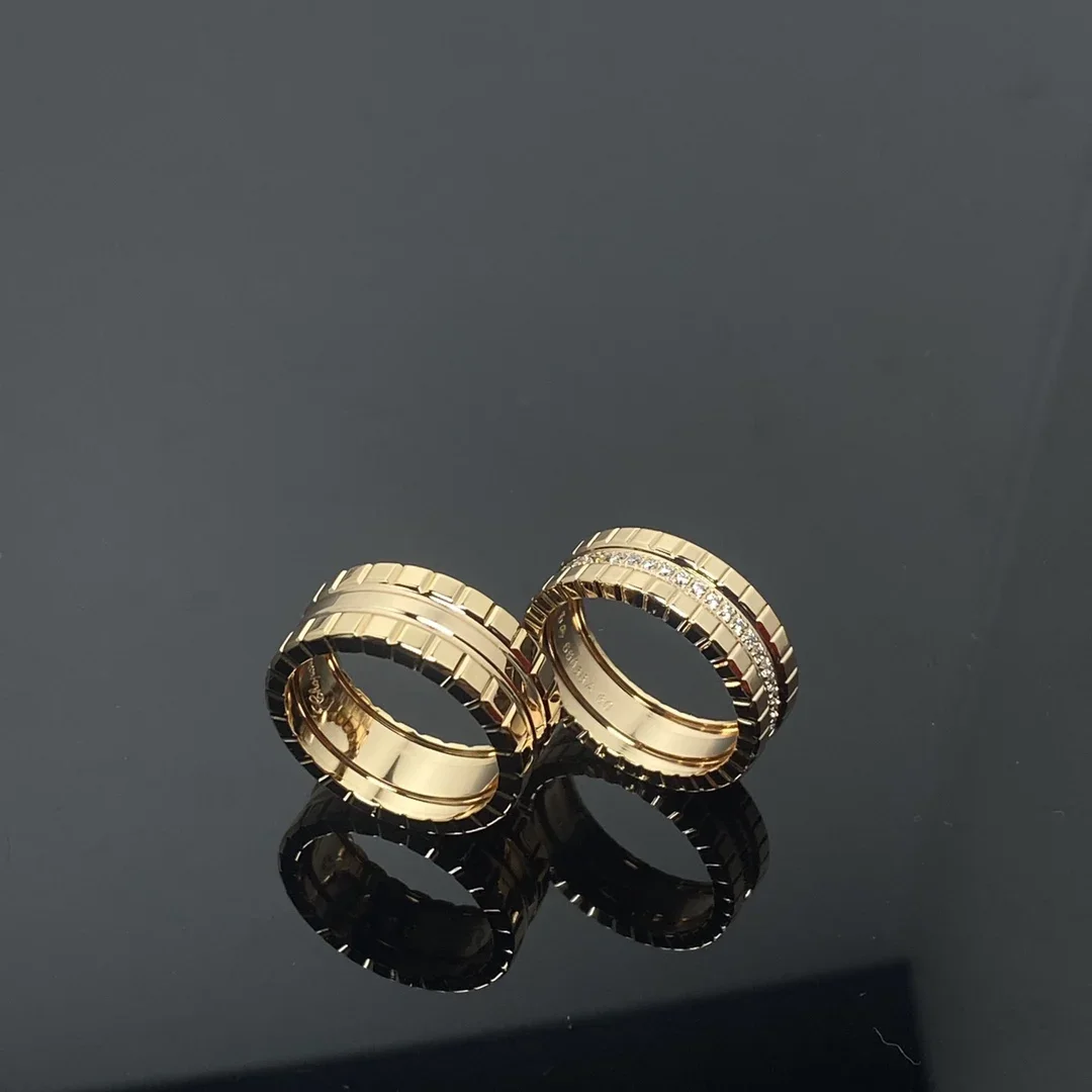 CY 925 Sterling Silver Classic Luxury Jewelry Rubik's Cube Small Ice Block Couple Ring Wedding Ring Minimalist Style