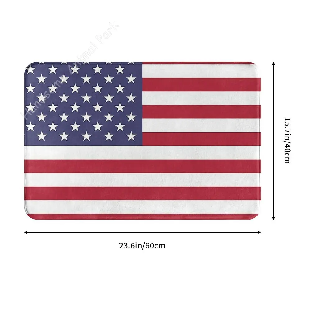 American USA Flag Doormat Soft Rug Anti-Slip Absorbent Mat for Entrance Door Kitchen Printed Balcony Mats High Quality