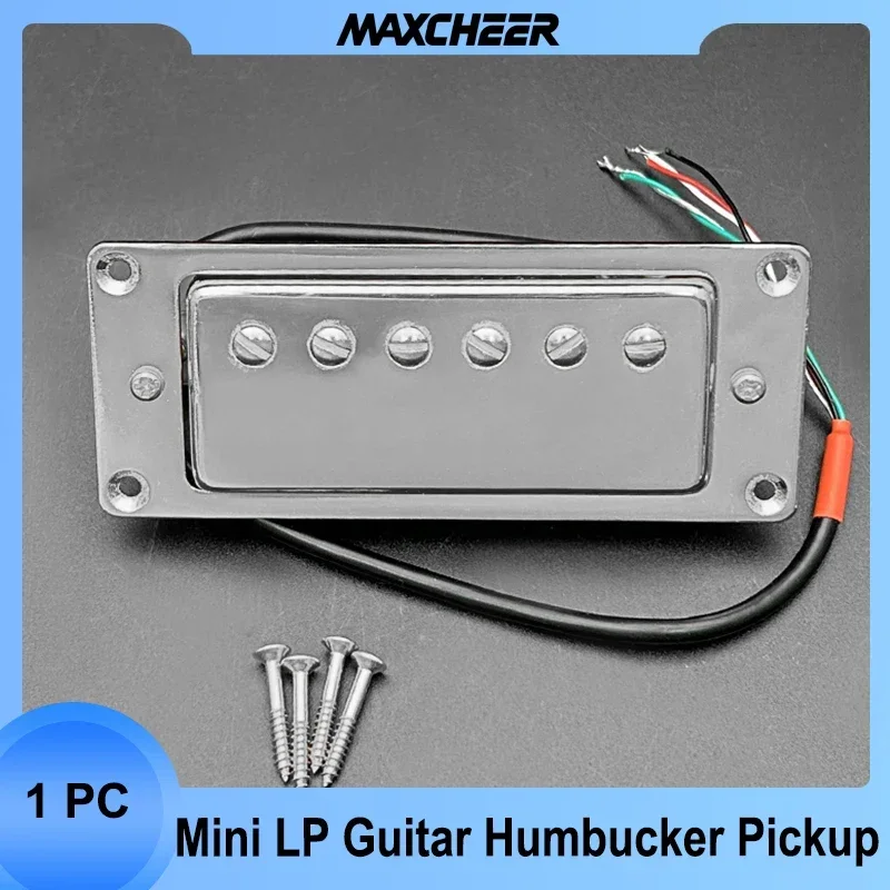 Mini 6-Hole 4-Core Wire LP Electric Guitar Humbucker Pickup Coil Splitting Black/Gold/Chrome (Neck and Bridge are Universal)