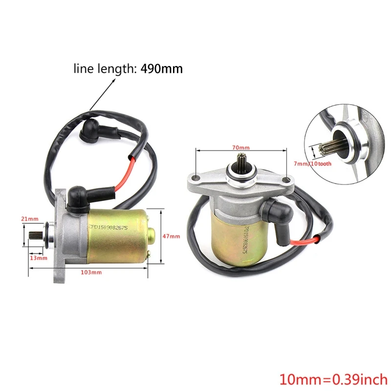 Durable GY6 50cc Motorcycle Starter High Quality Starting Motor for GY6 50cc Engine ATV Dirt Bike Motocross