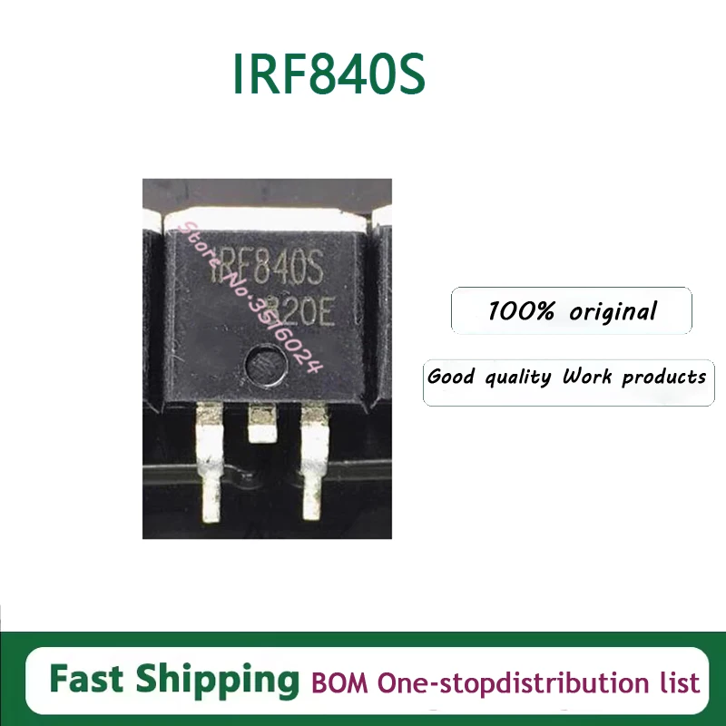 

10PCS/lot F840S IRF840S TO-263 500V 8A 100% NEW