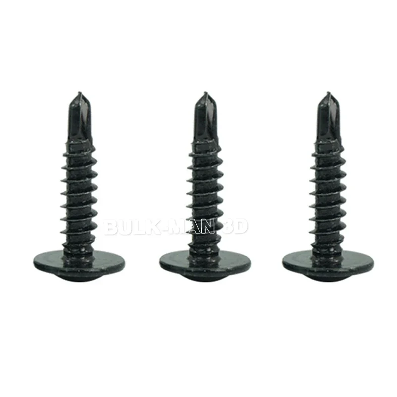 50 pçs/lote M4.8 Parafusos Auto-roscantes Zinco Cabeça Plana Phillips Parafuso Autoperfurante