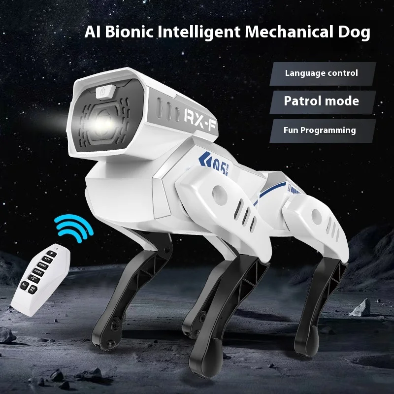 Intelligent voice multi-functional children Ai simulation robot dog explosion remote control robot dog robot toy happy baby gift