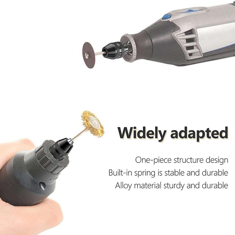 2pc Quick Change Keyless Drill Chuck for Dremel Rotary Multi Tool 0 83 2mm Shank Suitable for Models For 3000 4000 7700 8200