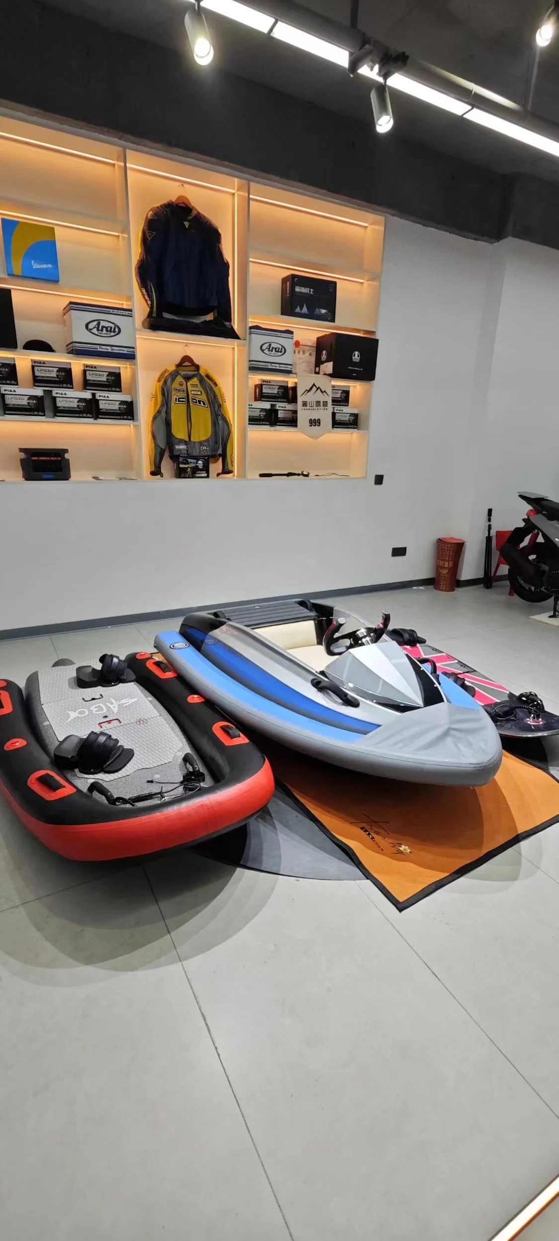 New electric surfing kart on board