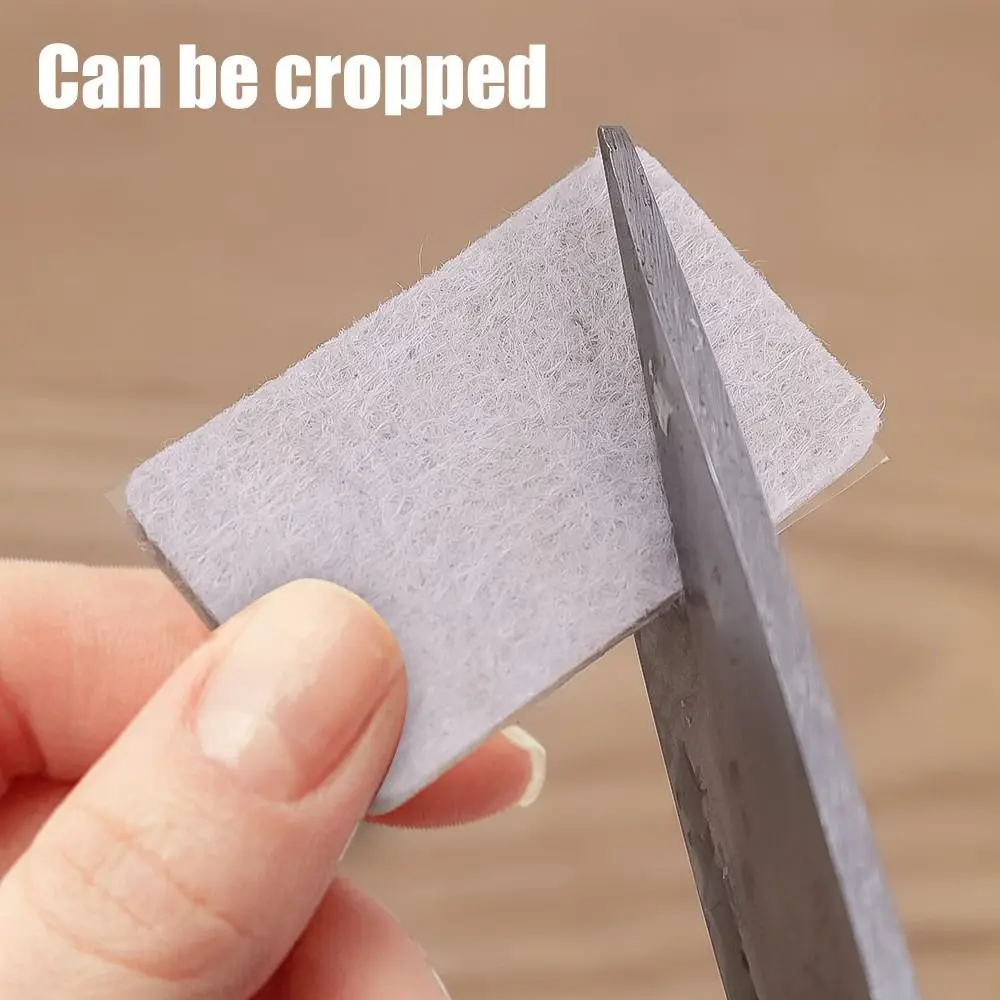12Pcs/Sheet Table Leg Cover Felt Chair Leg Pads Home Furniture Accessory Floor Protector Bumper Pads Rectangle Mute