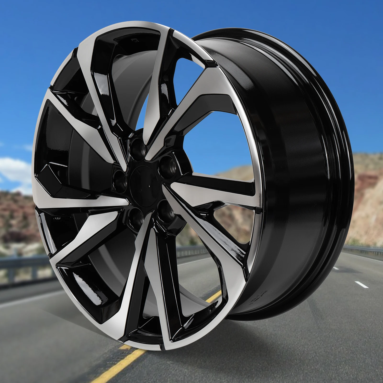 18 X 8 Inch Replacement Wheel Rim for Civic - OEM Quality Aluminum Alloy for 2017 2018 2019 2020 2021 Models