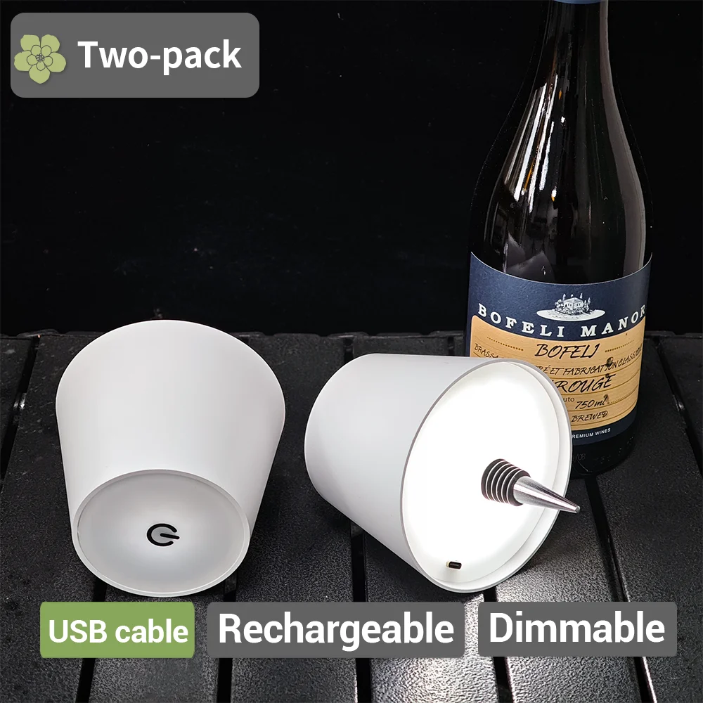 LED Wireless Wine Bottle Lamp Portable Touch Table Lamp Wireless LED Desk Lamp Creative Ambient Night Lamp