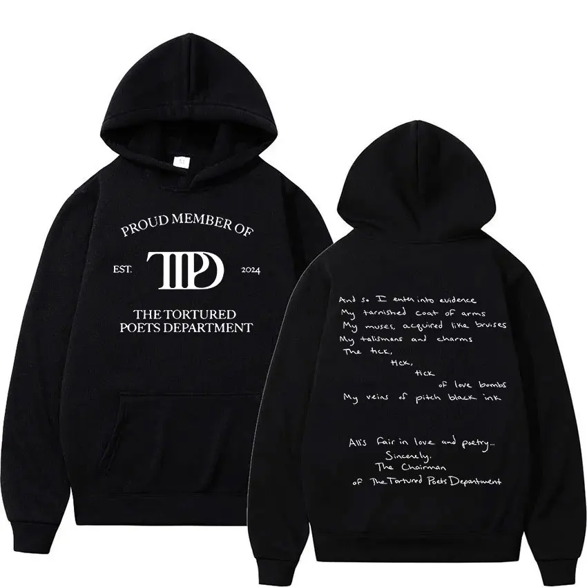 

2024 New Album The Tortured Poets Department Hoodie Men Women's Casual Fashion High Quality Sweatshirt Harajuku Oversized Hooded