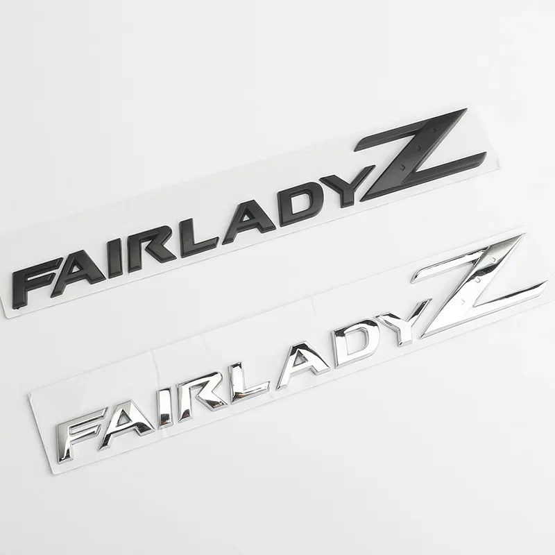 3D Letters Fairlady Z Logo Rear Boot Trunk Emblem Badge For Nissan Nismo 350Z 370Z Z33 GTR Side Fender Car Sticker Decals