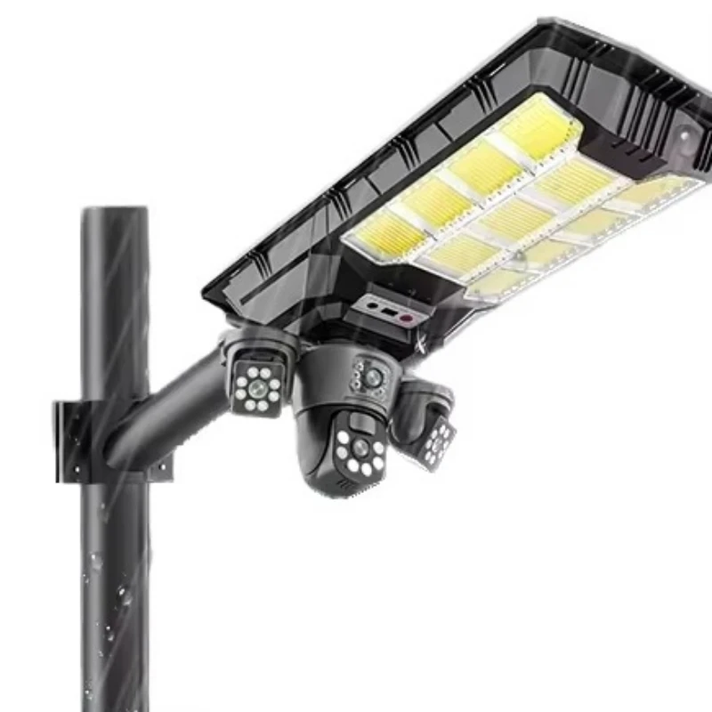 Solar street light with camera, outdoor solar monitoring light, solar camera