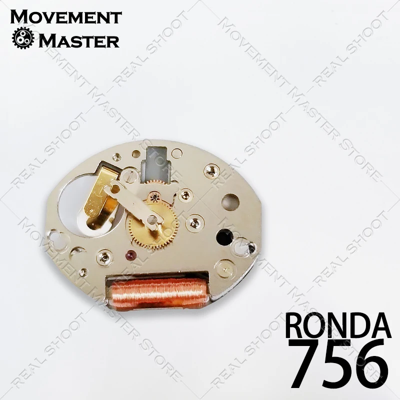 Ronda 756 Swiss Quartz Watch Movement 2 Hands Electronic Time Setting No. 379 Battery 13x15.55mm High-Quality Watch Repair Parts