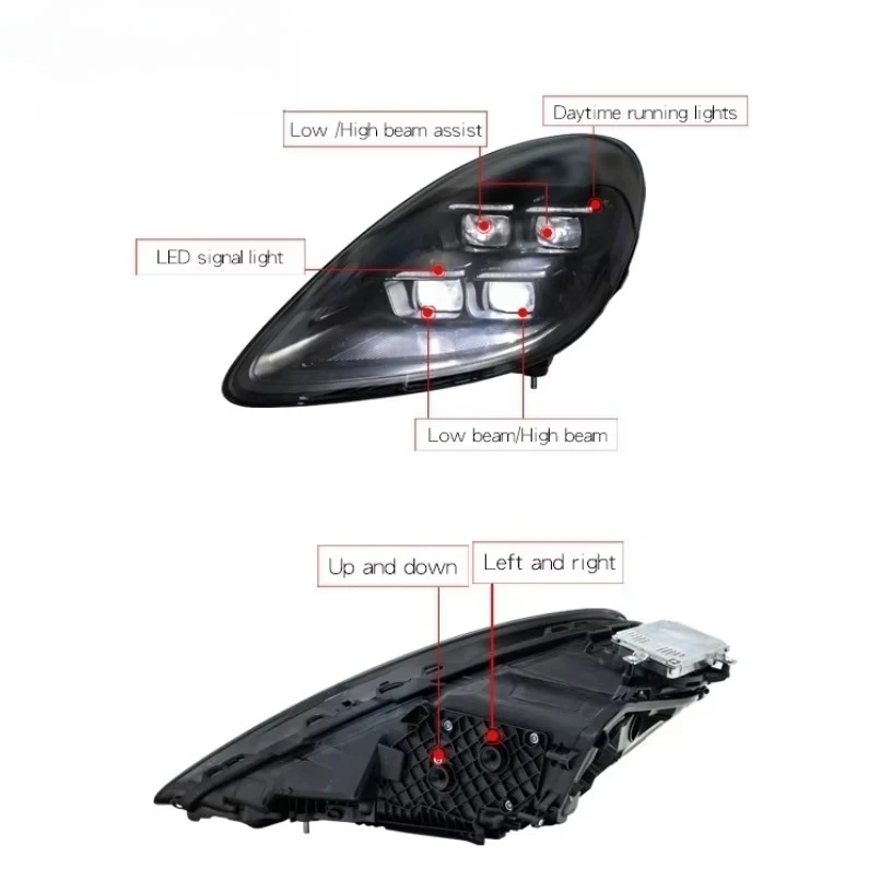 2025 PDLs Style LED Headlights Upgrade for 2016-2023 for  718 Boxster Cayman New Condition Car Headlights