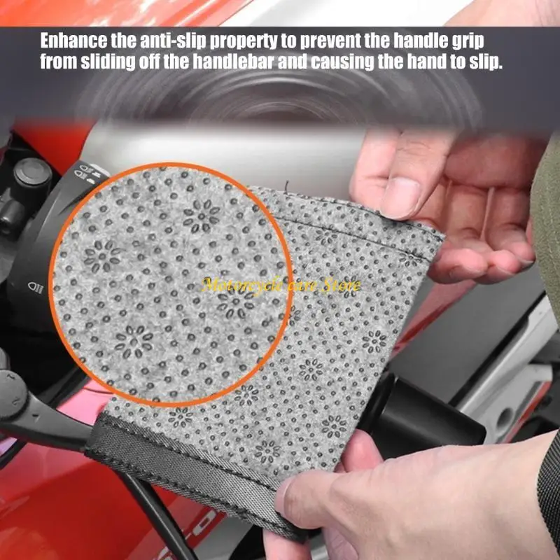 U75F 9 to 15V Heated Motorcycle Grips Three Temperature Option Timer Function Acrylic Design For Adventure And Daily Commute
