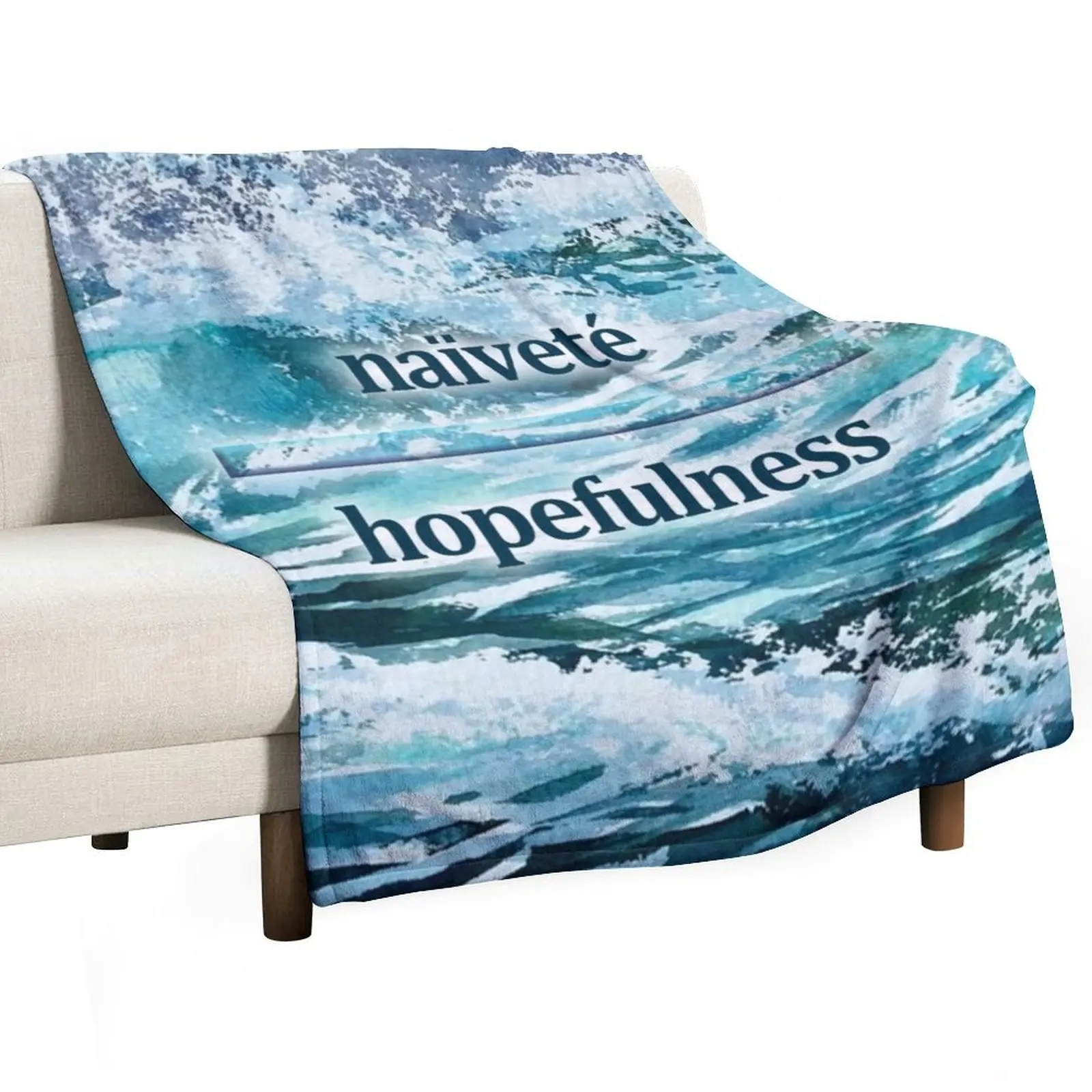 the line between na?vet?? anD HOPEFULNESS IS ALMOST INVISIBLE Throw Blanket Furry Large Winter beds Blankets