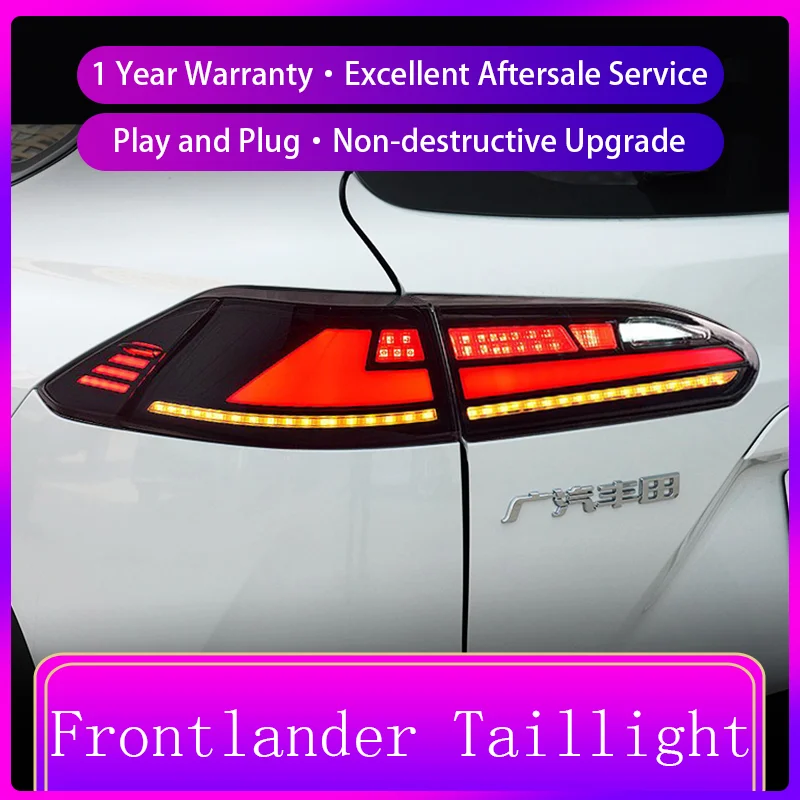 Car Styling For Toyota Frontlander 2020-2023 Rear Lamp DRL Taillight Turn Signal Highlight LED Reverse Auto Dynamic Accessories