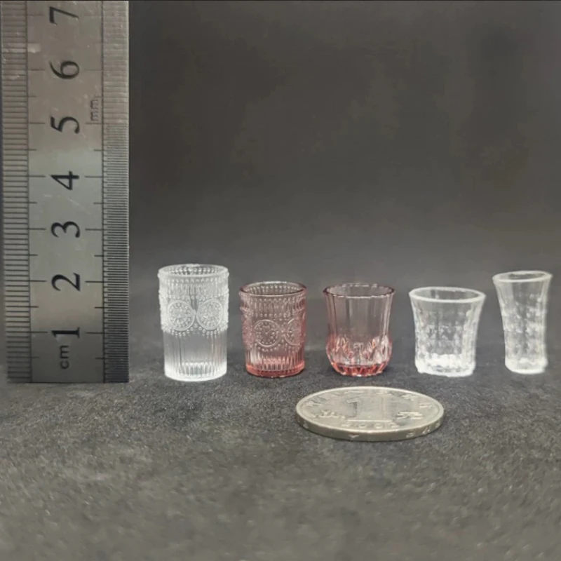 1PC Dollhouse Miniature Crystal Cup Tableware Silicone Mold DIY Tableware Dolls House Accessories Kids Pretend Play Toys