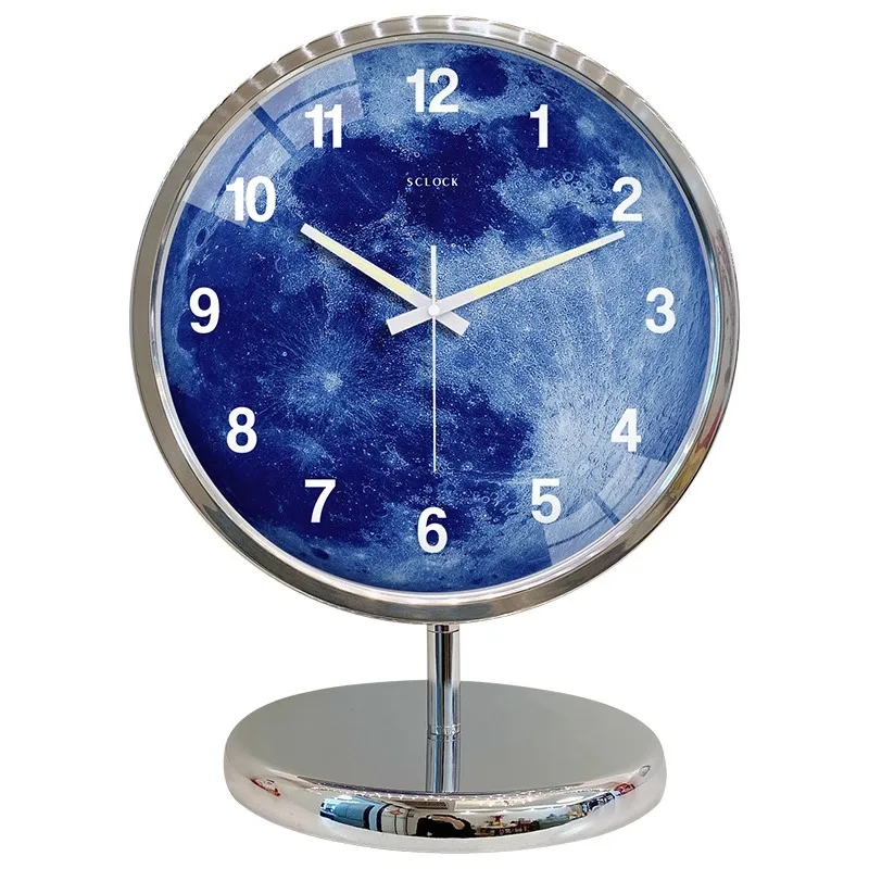 

Скандинавские настольные часы, интеллектуальные голосовые светящиеся радиоволновые часы с автоматическим таймером, металлические бесшумные простые настольные часы ornam