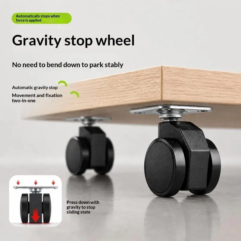 Gravity Self Locking Caster Wheels 400LBS Load Capacity Scratch Resistant for Home Coffee Table Furniture