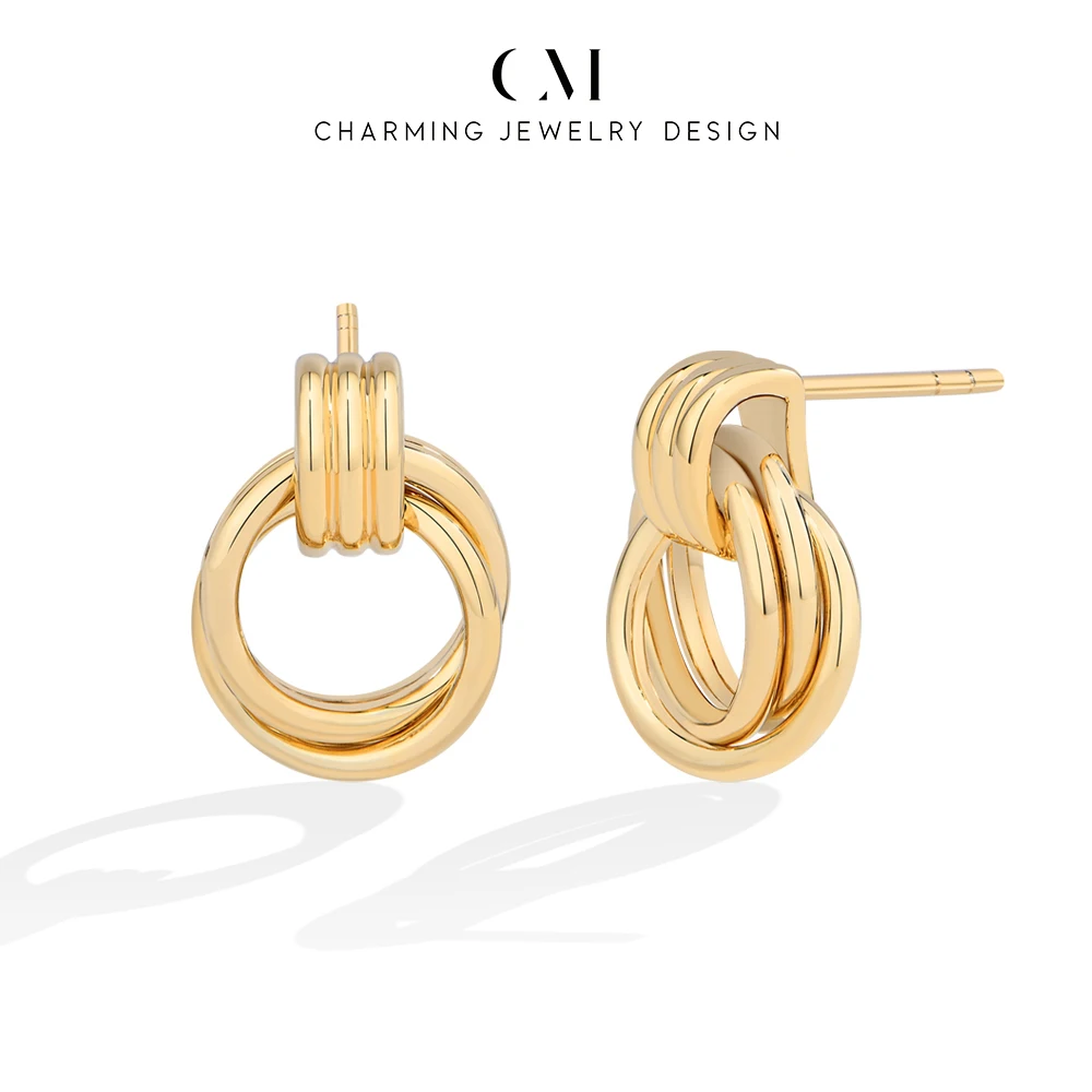 

CHARMING New Casual circular Earring for Women 925 Silver Daily Party Trendy Jewelry Gift With Certificate wholesale high value