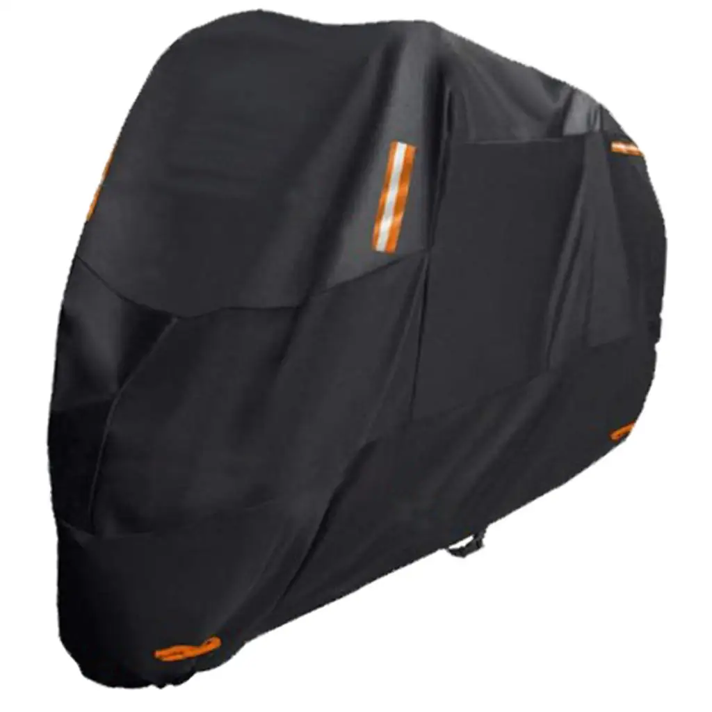 Motorbike Vehicle Motorcycles Cover Waterproof Night Reflective Lock Holes and Buckle Sun Outdoor Protection ,Machine Washable