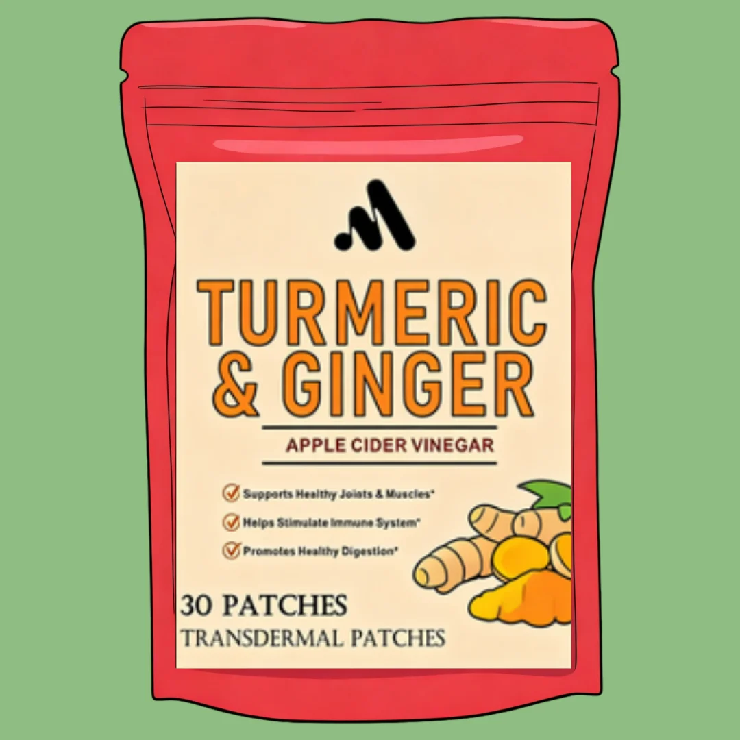 Turmeric Ginger Transdermal Patches Enhanced Absorption, Joint Support Promotes Healthy Digestion 30 Patches