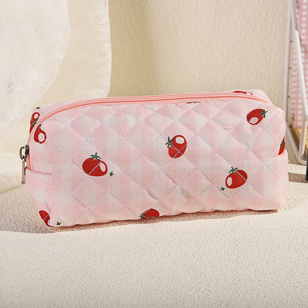 

3Pcs Makeup Bag Cute Floral Cotton Cosmetic Bag Zipper Toiletry Organizer Bag Travel Cosmetic Bag for Women Girls