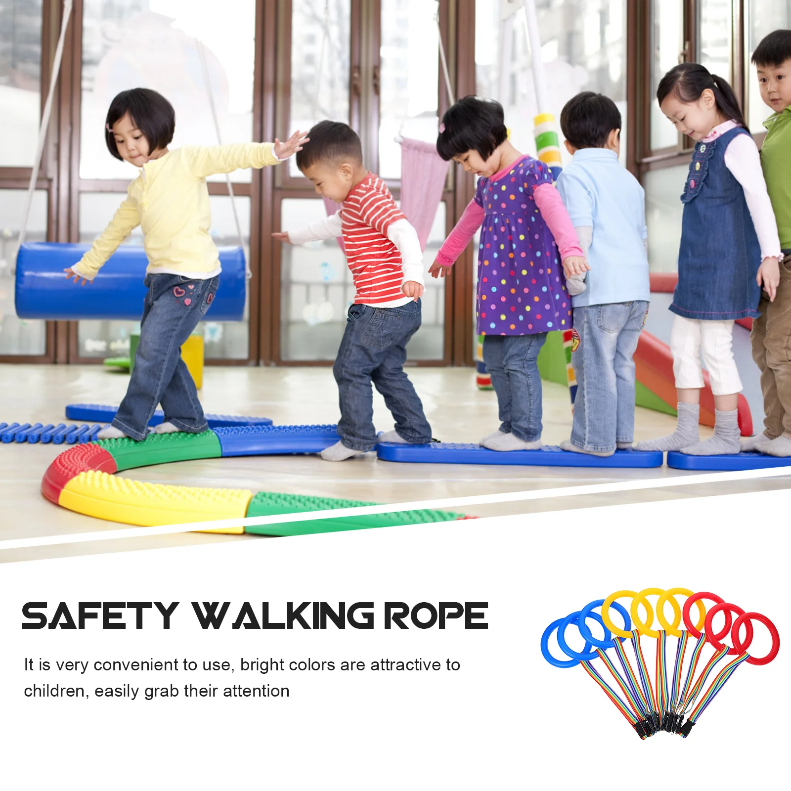 9 قطعة حبل المشي لمكافحة خسر للأطفال الصغار مشرق اللون الطفل المقود تسخير قابلة لإعادة الاستخدام المحمولة حبل أمان الرعاية النهارية مرحلة ما قبل المدرسة