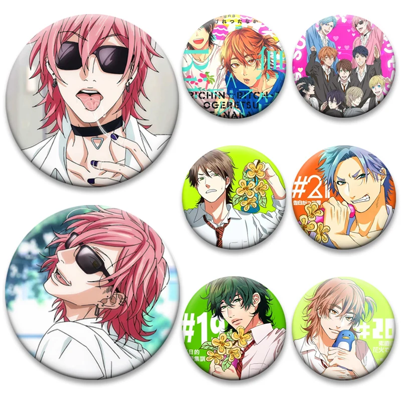 

Yarichin Club Soft Button Pins Lover Brooches Cute Round Cartoon Badge for Backpack Decoration Gifts Exquisite Accessorys