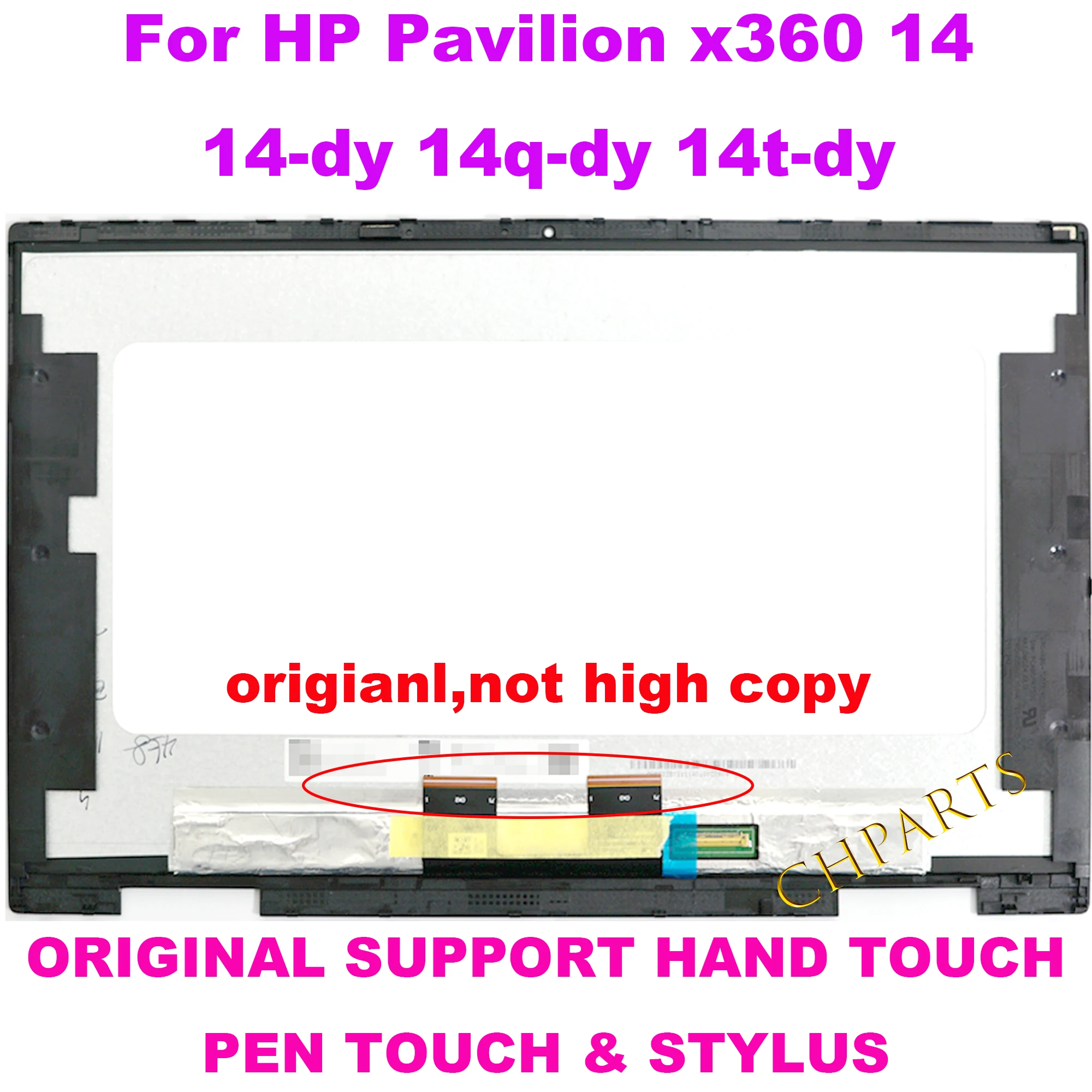 Imagem -04 - Tela Sensível ao Toque Digitador Substituição Montagem Frame hp Pavilion X360 Conversível 14-dy 14m dy 14t-dy
