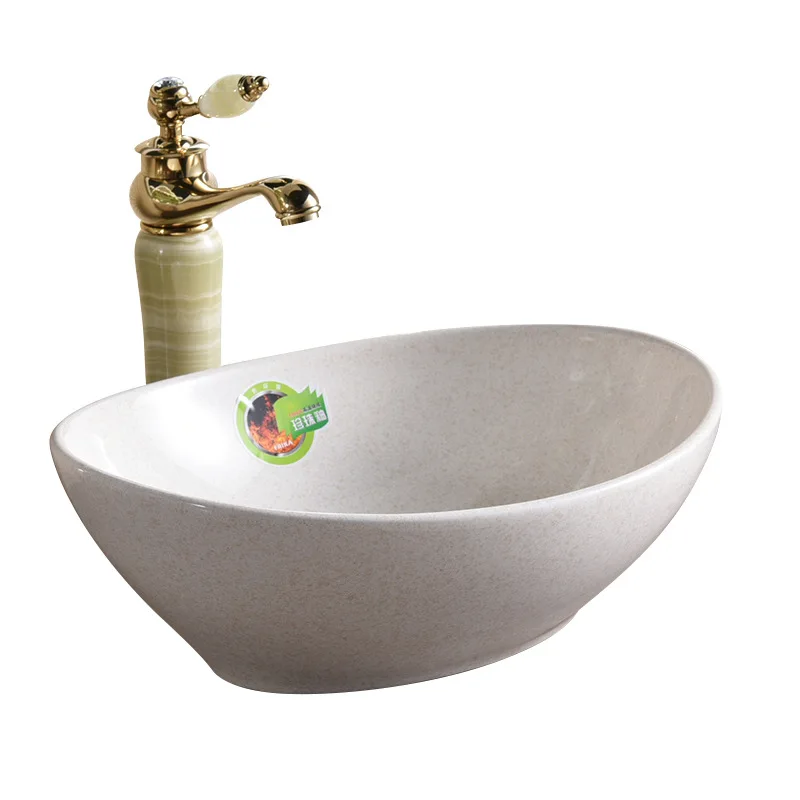 

Round ceramic table basin single hole light luxury hotel bed and breakfast bathroom washbasin outdoor basin