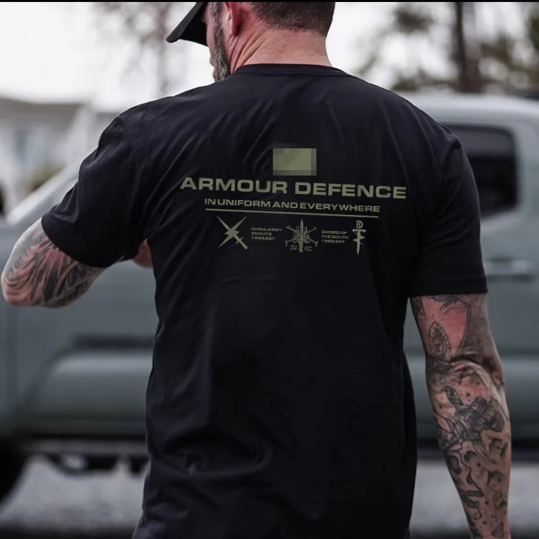 Summer New Military-style National Series Southern Sword Round-neck Short-sleeved T-shirt Casual Tough Guy Clothing