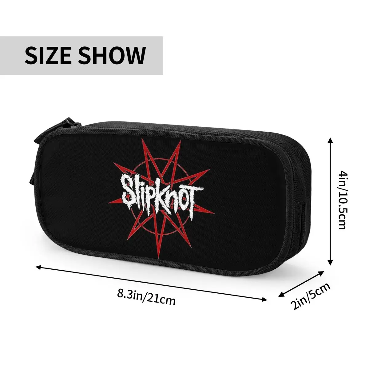 Imagem -04 - S-slipknots Heavy Mental Music Pencil Cases Grande Armazenamento Pen Bags Pen Box Lápis Pouch para Meninos e Meninas Estudante Papelaria Escola