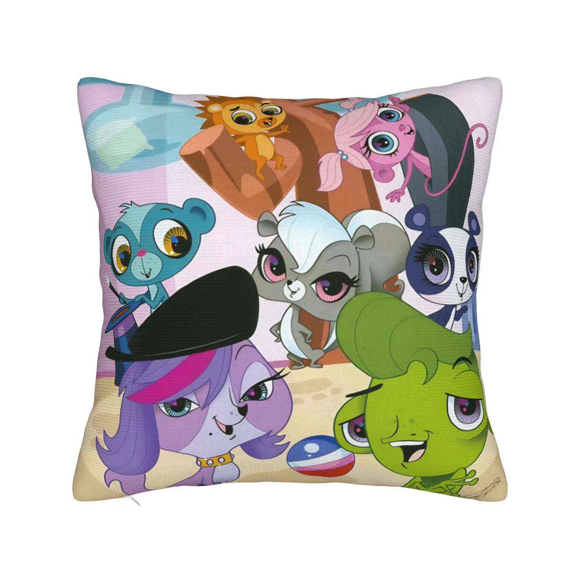 Decorative Pillowcase Littlest Pet Shop Accessories Home  Pillow Case Cover Zippered Multi Size