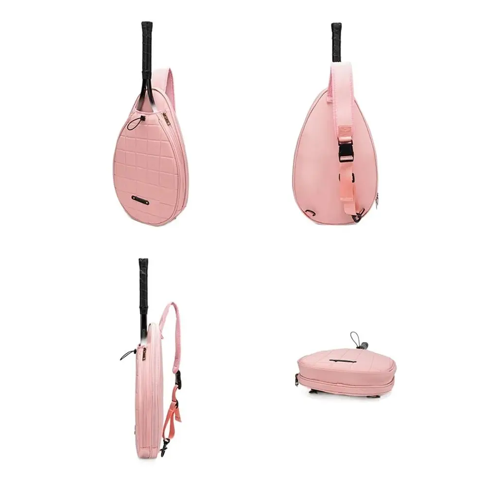 حقيبة تنس رياضية محمولة بكتف واحد، حقيبة كروس بلون نقي لتنس الريشة، حقيبة كروس للتنس على الطراز الكوري للشباب #2