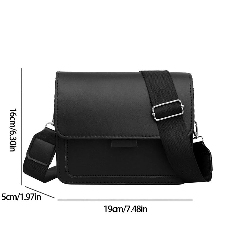 Classic Fashion PU Solid Color Crossbody Bag for Women Handbag Leisure Shoulder Messenger Bag Ladies Small Flap Bag For Commute