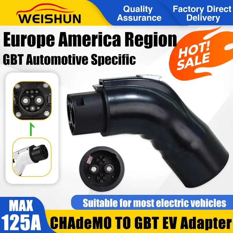 125A CHAdeMO to GBT EV Adapter 1000V DC Adaptor chademo to gbt Electric Vehicle Charging Connecter For GB/T 20234 Car Accessorie