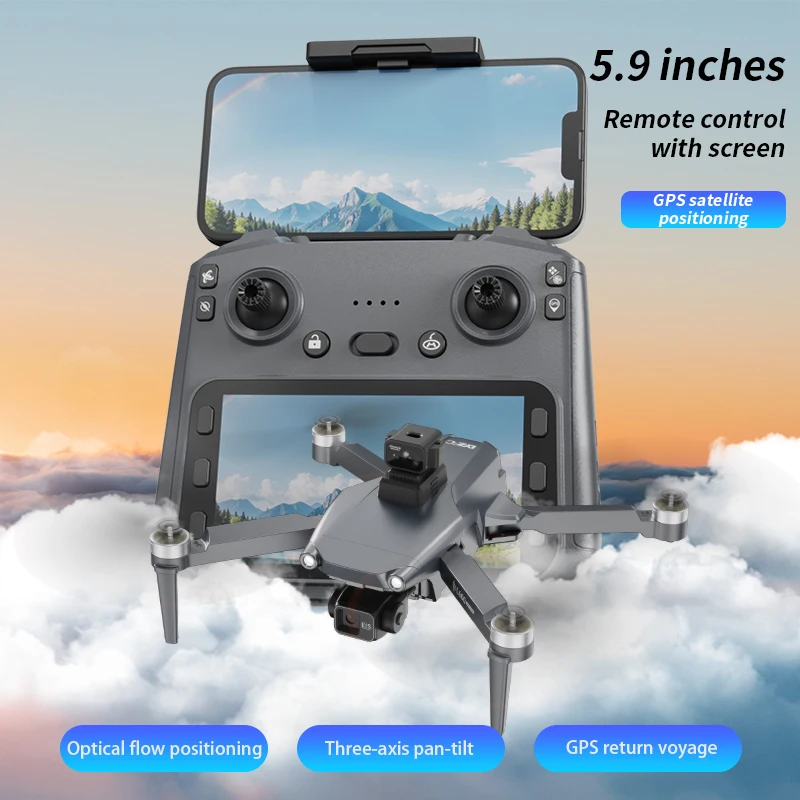 Brushless Screen Dron 8K ESC Brushless 3 Axis Gimbal GPS Follow Me 360° Obstacle Avoidance Large Screen RC Drone RC Quadcopter