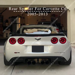 ZR1 Style Rear Trunk Lid Spoiler Wing For Chevrolet 2005-2013 Corvette C6 Z06 Grand Sport Convertible ABS Gloss Black Bodykit