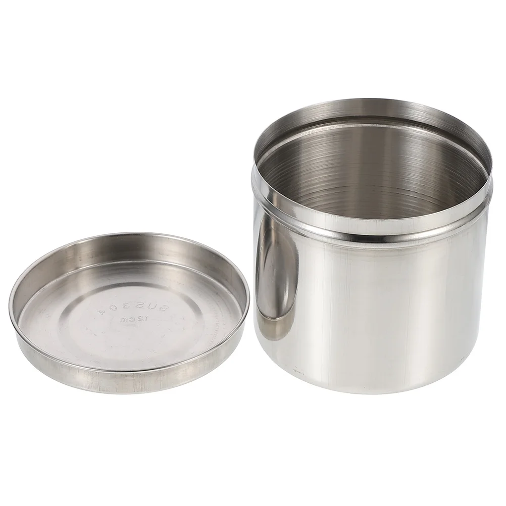 

Stainless Steel Unguent Jar 8cm 304 Grade Sealed Gauze Container for Salon Medical Lab Use Cotton Balls Dressings Jars Silver