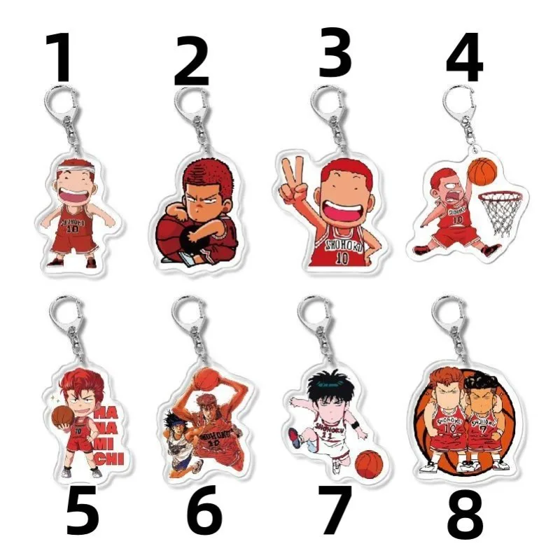 Slam Dunk peripheral acrylic keychain pendant Sakuragi Hanamichi Rukawa Kaede creative jewelry wholesale gift for boyfriend