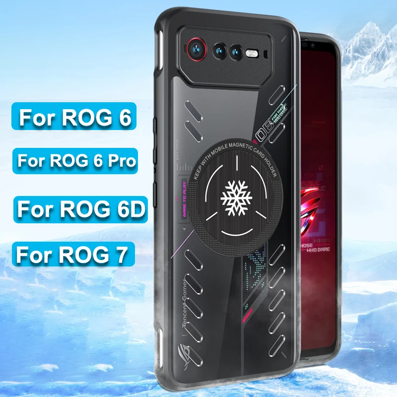 For Asus ROG 6 Pro Cooling Case For ROG 7 Graphene Aluminum Alloy Game Heat Dissipation Cover + Radiator For ROG Phone 6 / 6D