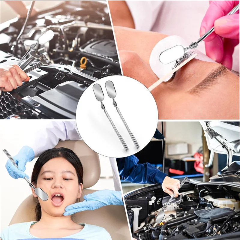 伸縮式検査ミラー、車検ミラー、車両検査用格納式延長ミラー