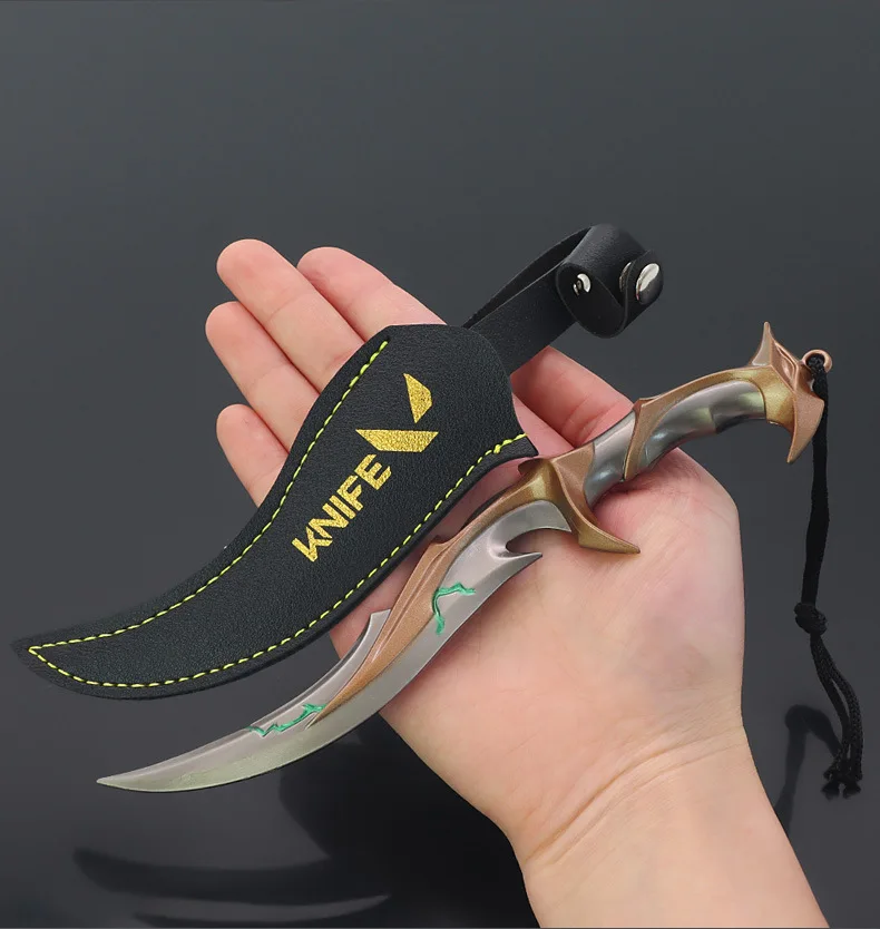 Valorant karambit corpo a corpo arma jogo periférico abandonado ritual faca coldre 18cm liga militar tático faca katana modelo