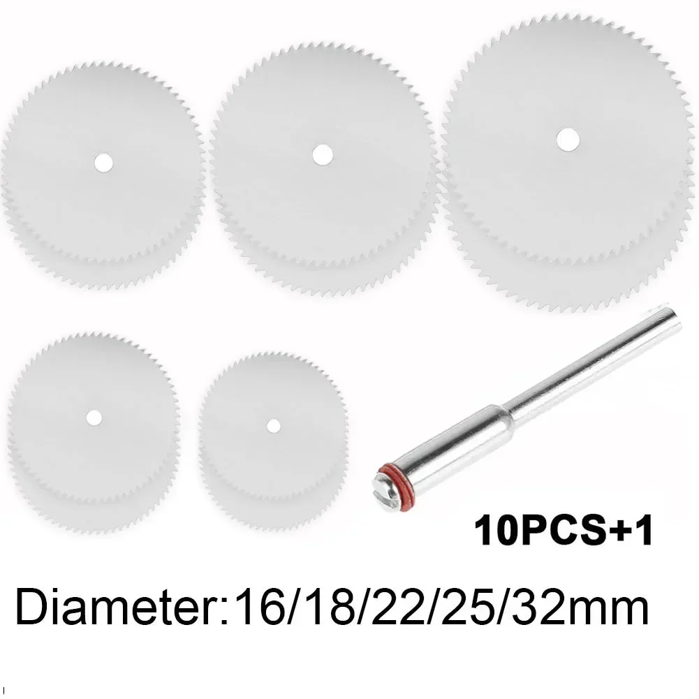 11Pcs Circular Cutting Dsic For Wood Diamond Saw For Engraver 2.35/3mm Mandrel 16/18/22/25/32mm Rotary Tools Electric Drill