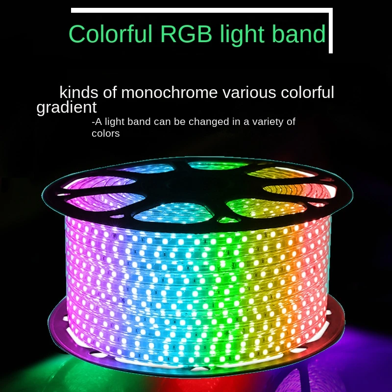 100 m led light strip 220v outdoor garden atmosphere light strip 220 V RGB 5050 IP67 Christmas waterproof decorative light strip