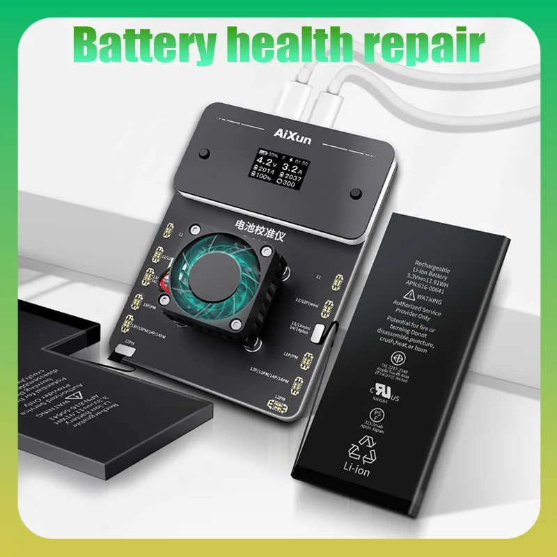 

【New】JC Aixun BC02 Battery Calibrator Check battery health for iPhone 11 12 13 14 Pro max Series Battery health repair tool