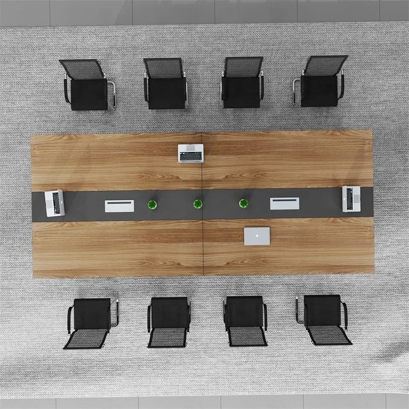 Legs Modern Executive Furniture Wooden 12 Person Table Boardroom Conference Table Factory Sale Metal Meeting Room Office Wood